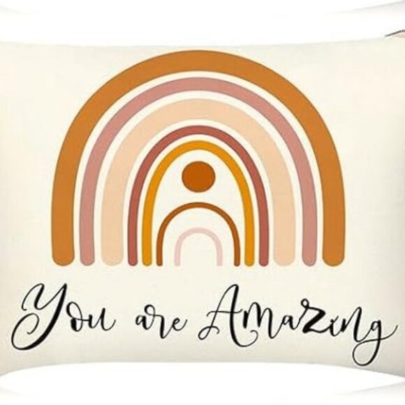 Buy One Get One Free, Boho Rainbow Cosmetic Bag Inspiration Canvas Makeup Bag - Picture 1 of 3